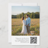 Wildflower QR Code Photo Wedding Invitation 招待状 (裏面)