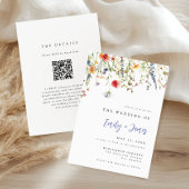 Wildflower QR Code Wedding Invitation 招待状