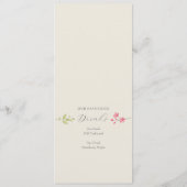 Wildflower QR Wedding Drink Menu Card メニュー (裏面)