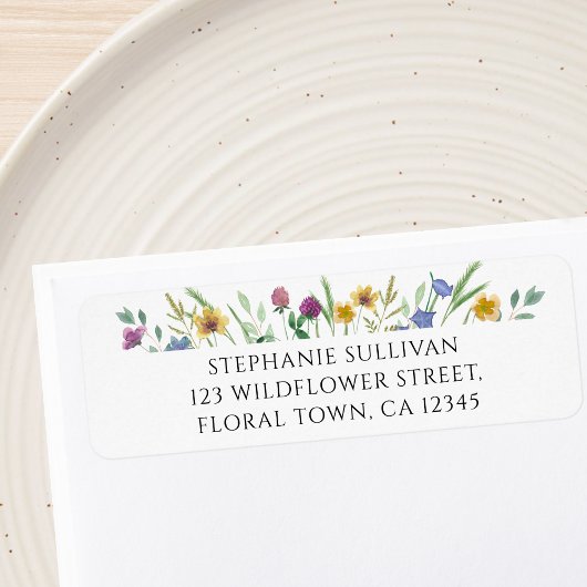 Wildflower Return Address Label ラベル
