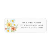 Wildflower Return Address Label ラベル (正面)