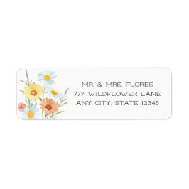 Wildflower Return Address Label ラベル