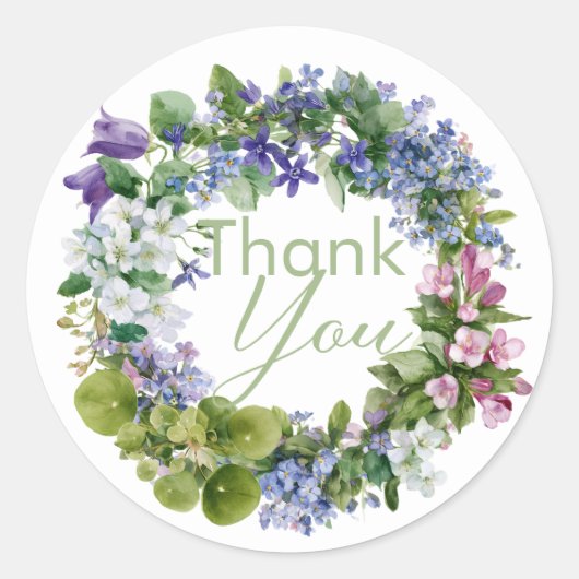 Wildflower Reverie | | Thank You ラウンドシール (正面)