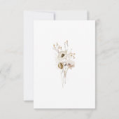 Wildflower RSVPお洒落カード 出欠カード (裏面)