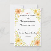 Wildflower RSVP素朴カード 出欠カード (正面)