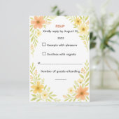 Wildflower RSVP素朴カード 出欠カード (スタンド正面)