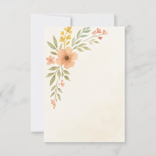 Wildflower RSVP素朴カード 出欠カード (裏面)