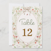 Wildflower Rustic Vintage Table Number (裏面)