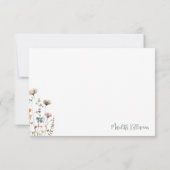 Wildflower Sage Green サンキューカード (裏面)