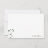 Wildflower Sage Green サンキューカード (裏面)