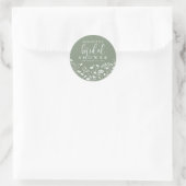 Wildflower Sage Green Bridal Shower ラウンドシール (バッグ)