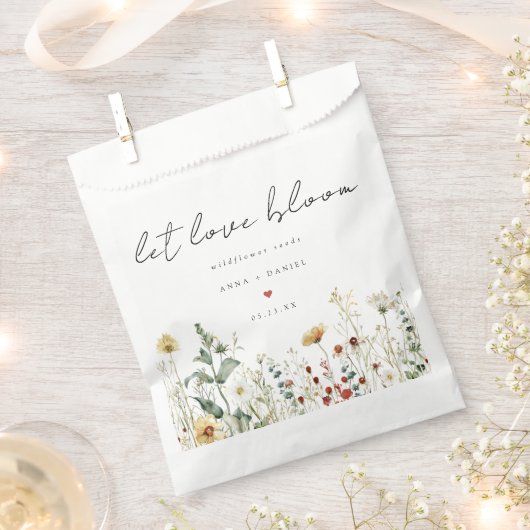 Wildflower Seeds Wedding Favor Bag フェイバーバッグ (クリップ留めされた状態)