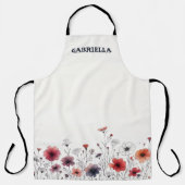 Wildflower Sketch Apron エプロン (正面)