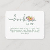 Wildflower Solid Green Baby Book for Baby Card エンクロージャーカード (正面)