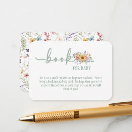 Wildflower Solid Green Baby Book for Baby Card エンクロージャーカード