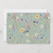 Wildflower Solid Green Shower Book Invitation 招待状 (裏面)