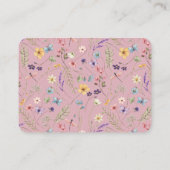 Wildflower Solid Pink Book for Baby Card エンクロージャーカード (裏面)