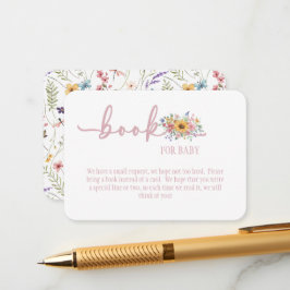 Wildflower Solid Pink Book for Baby Card エンクロージャーカード