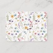 Wildflower Solid Yellow Baby Shower Book for Baby  エンクロージャーカード (裏面)