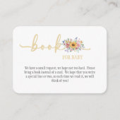 Wildflower Solid Yellow Baby Shower Book for Baby  エンクロージャーカード (正面)