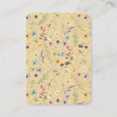 Wildflower Solid Yellow Baby Shower Diaper Raffle エンクロージャーカード (裏面)