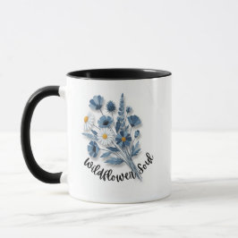 Wildflower Soul Blue Floral Art マグカップ