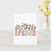 Wildflower Speech Floral Speech Therapy Slp Slpa  カード (黄色い花)