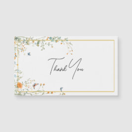 Wildflower sprays with エレガント Scriptありがとう