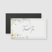 Wildflower sprays with エレガント Scriptありがとう (正面/裏面)