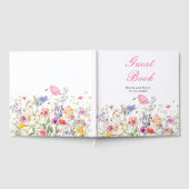 Wildflower Spring Floral Wedding Guest Book ゲストブック (全面)