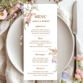 Wildflower spring garden pastel floral Wedding メニュー