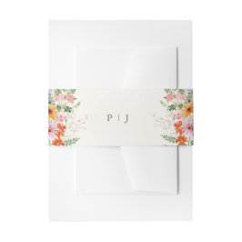 Wildflower Spring Meadow Garden Floral Wedding 招待状ベリーバンド