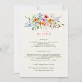 Wildflower Spring Meadow Garden Floral Wedding     招待状 (裏面)