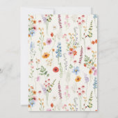 Wildflower Spring Meadow Garden Floral Wedding     招待状 (裏面)