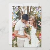 Wildflower Spring Meadow Garden Photo Wedding      招待状 (裏面)