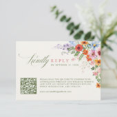 Wildflower+Spring+Meadow+Garden+QRコード+結婚式 出欠カード (スタンド正面)