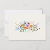 Wildflower+Spring+Meadow+Garden+QRコード+結婚式 出欠カード (裏面)
