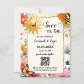 Wildflower Spring Photo Save the Date 案内状 (裏面)