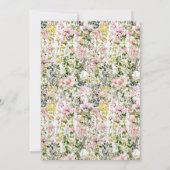 Wildflower Spring Summer Floral Watercolor Baptism 招待状 (裏面)