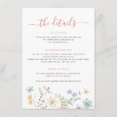 Wildflower spring summer garden wedding details エンクロージャーカード (正面)