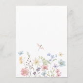 Wildflower spring summer garden wedding details エンクロージャーカード (裏面)