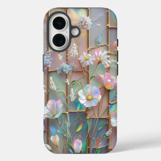 Wildflower Stained Glass iPhone Case iPhone 16ケース