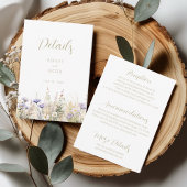 Wildflower Summer Meadow Wedding Details Card 招待状