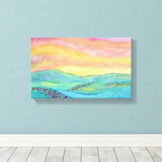 Wildflower Sun キャンバスプリント (インサイチュ (ウッドフロア))