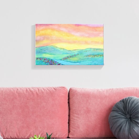 Wildflower Sun キャンバスプリント (インサイチュ (リビング))