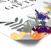 Wildflower Sunflower Cards & Gifts Sign ポスター (角)