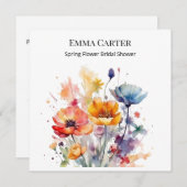 Wildflower Symphony: Colorful Spring Watercolor  (正面/裏面)