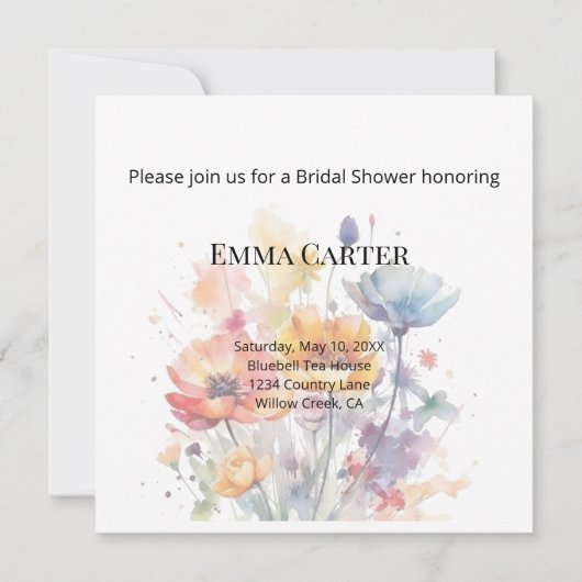 Wildflower Symphony: Colorful Spring Watercolor  (裏面)