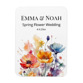 Wildflower Symphony: Colorful Spring Watercolor  マグネット