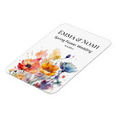 Wildflower Symphony: Colorful Spring Watercolor  マグネット (左側)